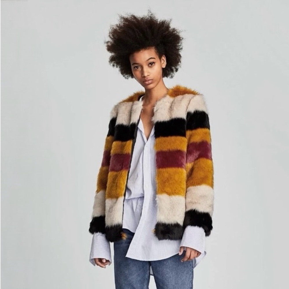 Zara |  Faux Fur Jacket Size Small